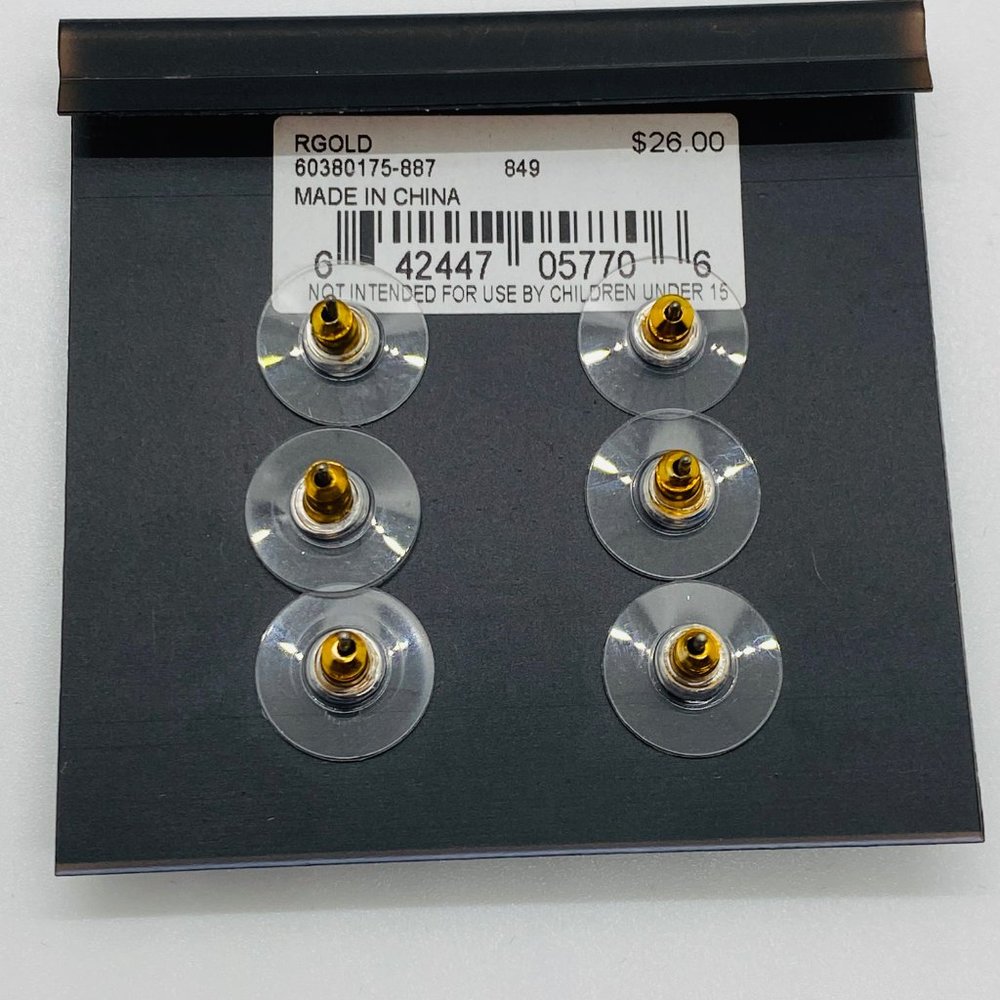 Brand New Gold Anne Klein Stud Set - Picture 3 of 3